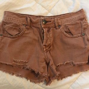 Burnt orange Free People shorts